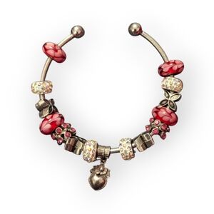 Full Charm Bracelet Open Bangle Style